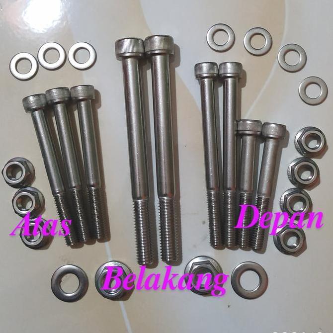 Baut Set Pangkon Mesin Tiger Revo / Tiger 2000 Stainless