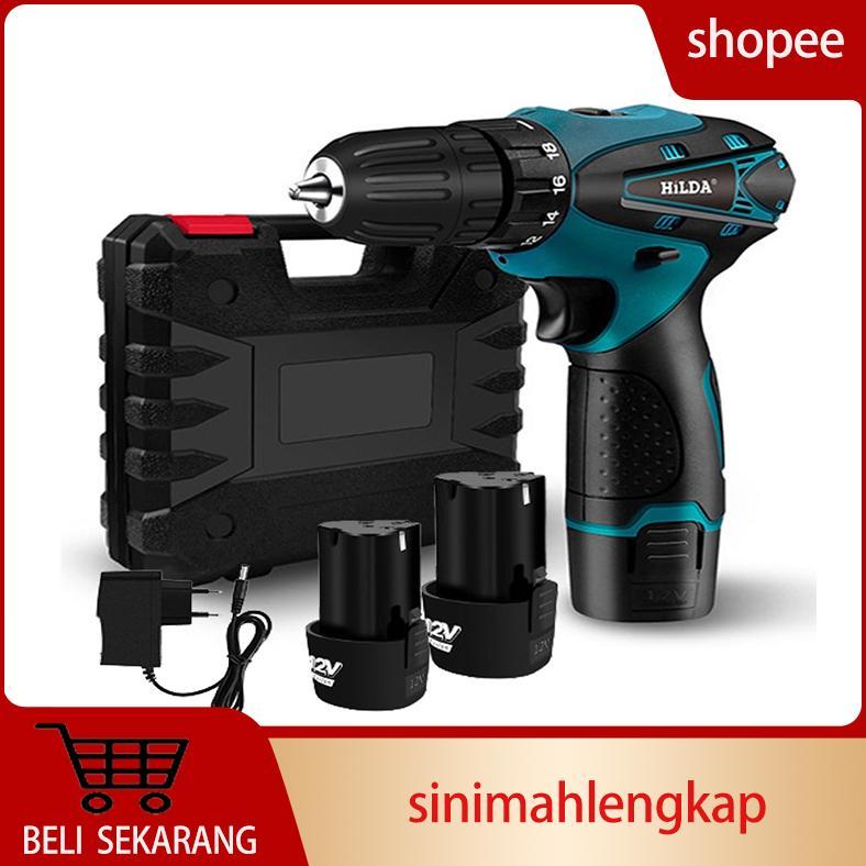 Neatly - Perkakas Listrik Bor 12V Mesin Bor Baterai Cordless Bor Listrik Electric Drill Cordless Scr