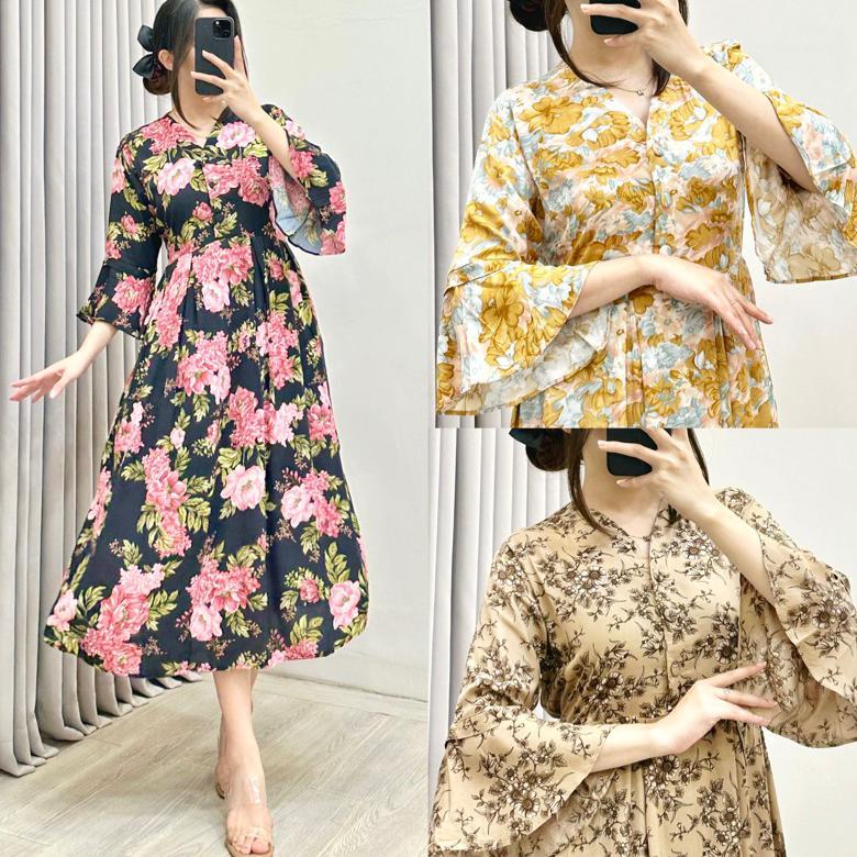 FAVORIT Amariel Kova Dress Daster Nyaman Bumil Busui Friendly