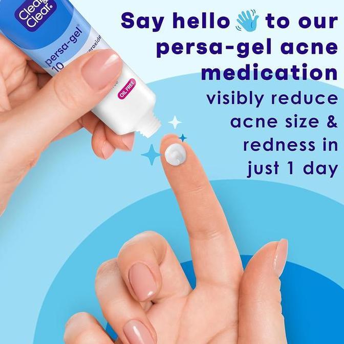Clean & Clear Persa-Gel 10 Acne Spot Gel Treatment 10% Benzoyl Pimple - Original