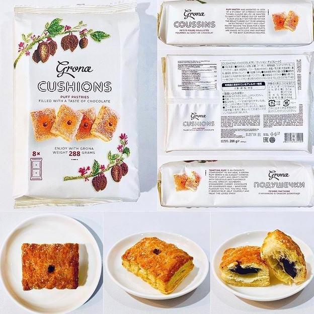 Biskuit Impor Grona Ukraine Cracker Classic, Onion, Cushions Puff Chocolate, Strawberry, Raspberry, 