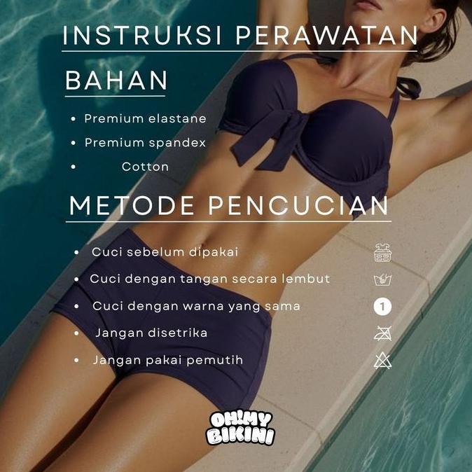 BLISSFUL Bikini Set ( MOTIF) TRIANGLE | Baju Pantai | Murah | baju sexy | Bikini Lucu | OhMyBikini