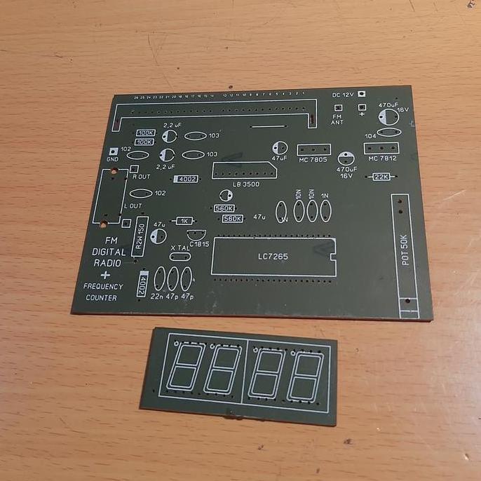 PCB TUNER BLOCK FM MITSUMI FAE347 FAE 347 & COUNTER DISPLAY FM 4 DIGIT SAF12