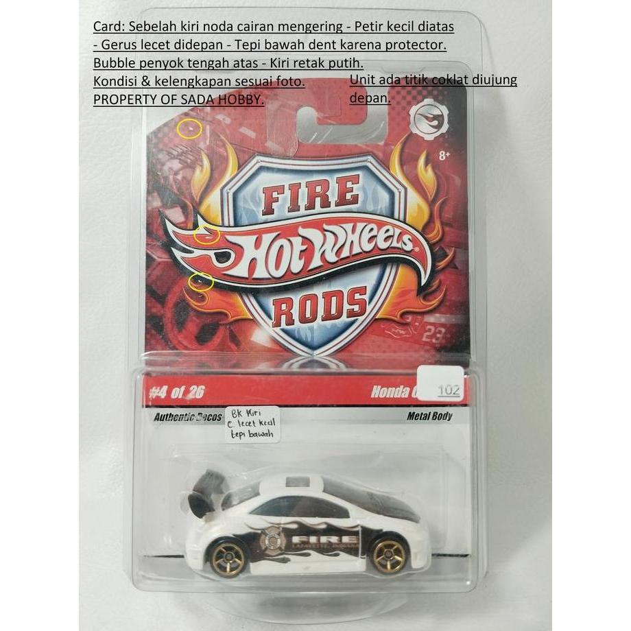 HOT WHEELS FIRE RODS HONDA CIVIC SI MINUS FREE PROTECTOR CADATOYS