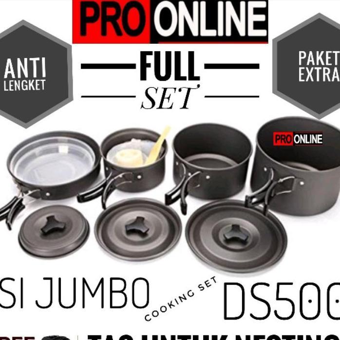 Cooking Set Ds 500 - Cooking Set Camping Outdoor - Alat Masak Camping Outdoor