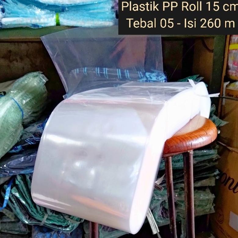 Plastik Pp Roll Lebar 15 Cm - Bening Tebal 05