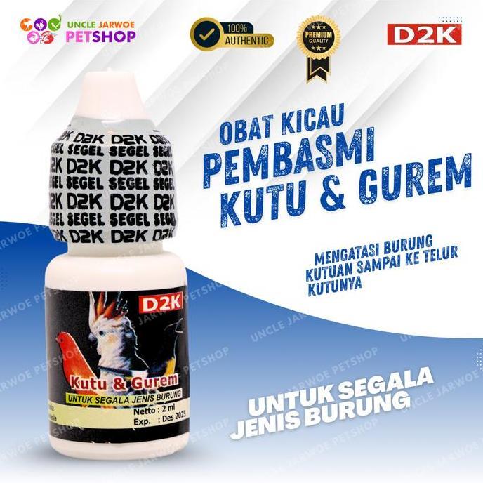 Kutu & Gurem D2K Obat Burung Sakit Kutuan Allshop