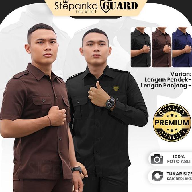 Seragam Safari PREMIUM / Kemeja Safari / Seragam Safari Hitam/ Seragam Safari Navy / Seragam Safari 