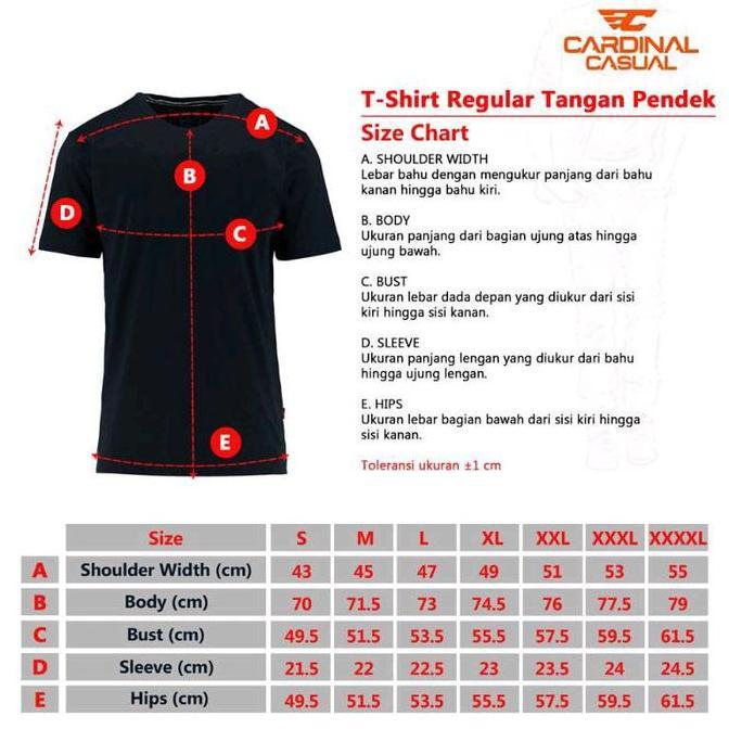 KAOS CARDINAL JEANS REGULER ORIGINAL Pria Baju Katun Oblong