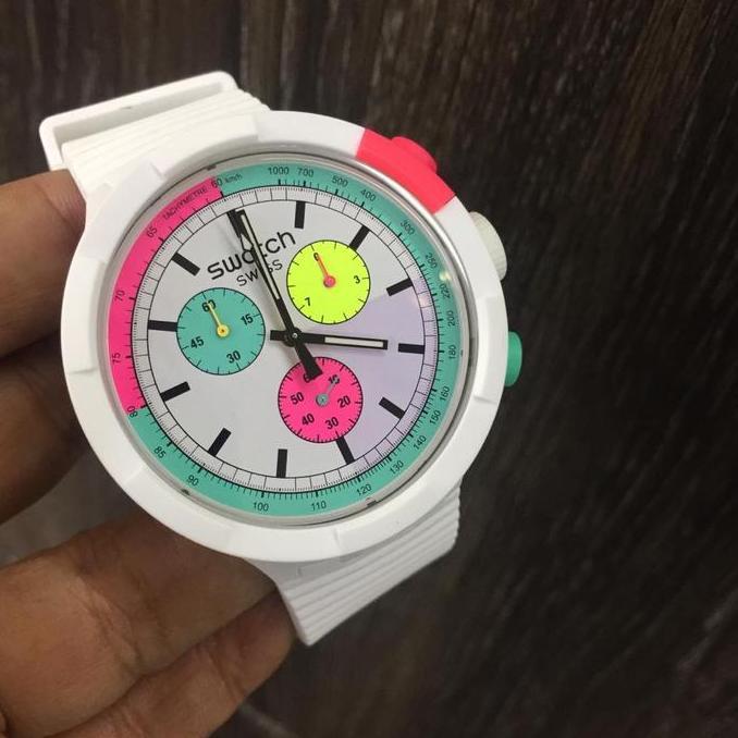Jam Tangan SWATCH Original Big Bold SB06W100 SWATCH THE PURITY OF NEON