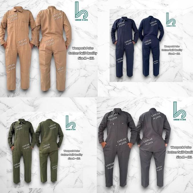 Katelpak /Wearpack / Coverall / Seragam Kerja / Seragam Bengkel / Katelpak Polos