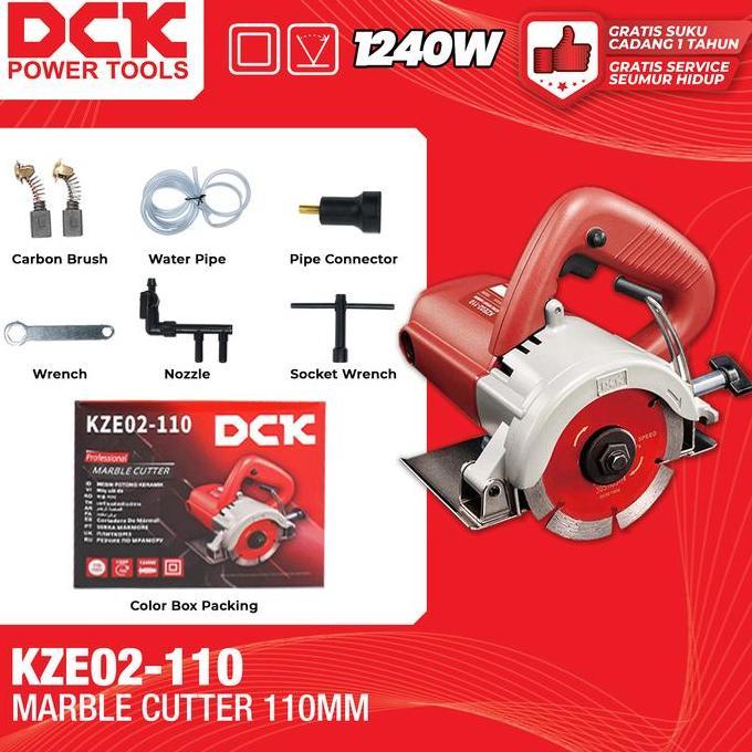 DCK Marble Cutter 4 Inch  / Mesin Potong Keramik / Granit / Marmer 1240 Watt 110mm / Tile Cutter 4" 