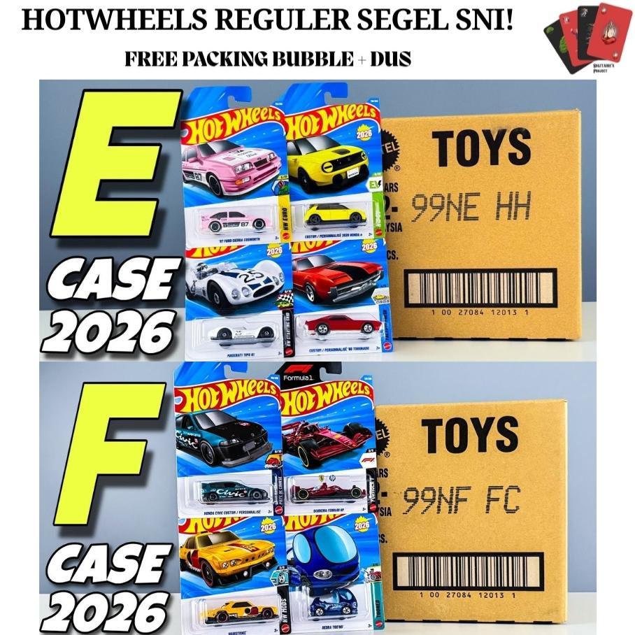 Hot Wheels Hotwheels Diecast Karton Kartonan Dus Segel SNI 72 Pcs Lot A B C D E F G H J K L M N P Q