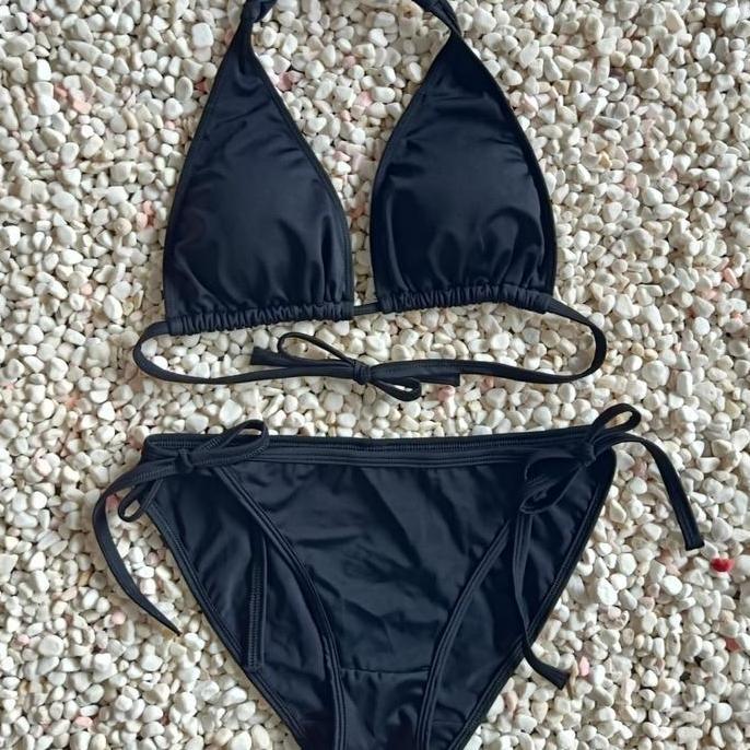 BK 3330 AK - Bikini Pantai Model Ikat Dengan Busa Putih Elegan Dan Nyaman