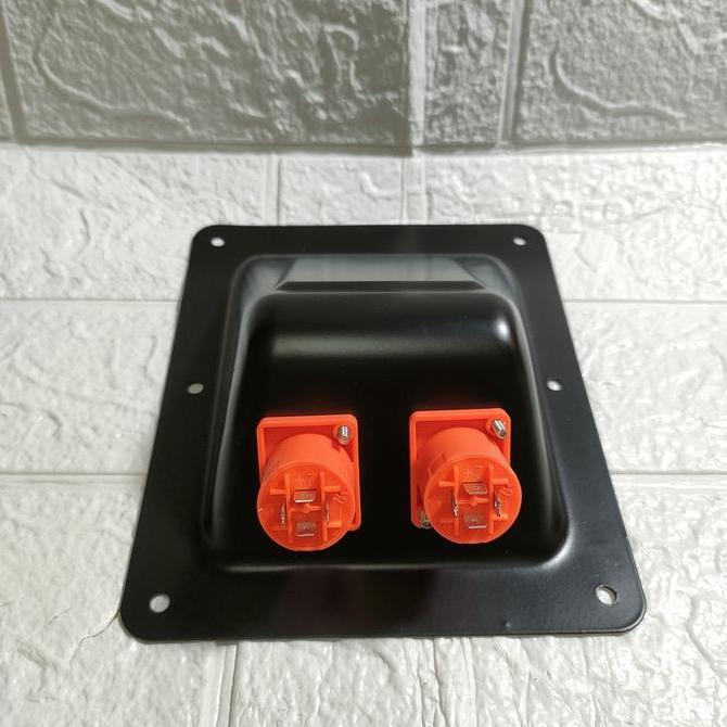 yellowbench / Plat Spikon Speaker Cekung Besi Besar BMA / Panel Terminal Speakon Diskon