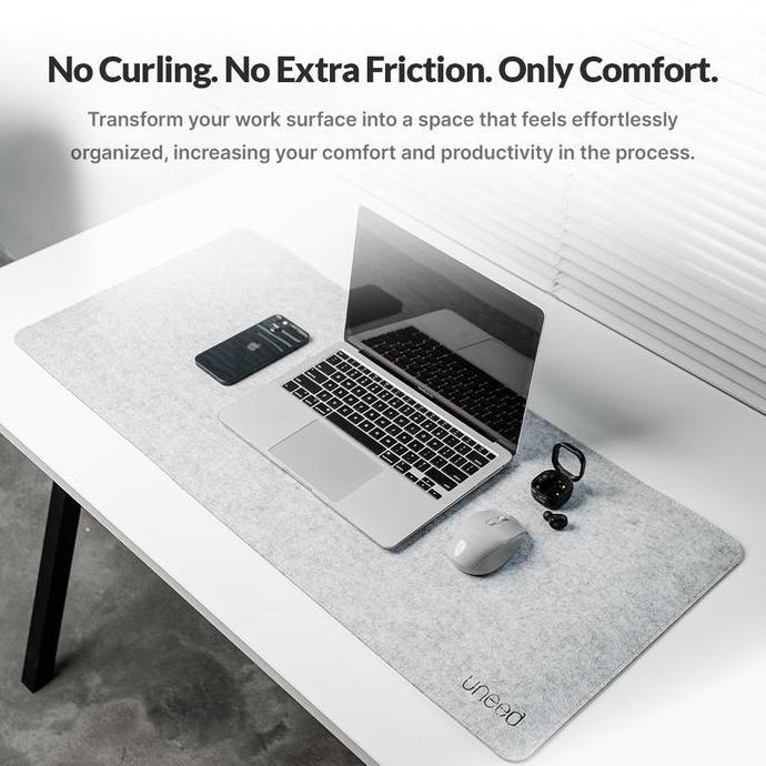 UNEED Vegan Felt Desk Mat Desk Pad Mousepad 90x40cm - UMP422 LC