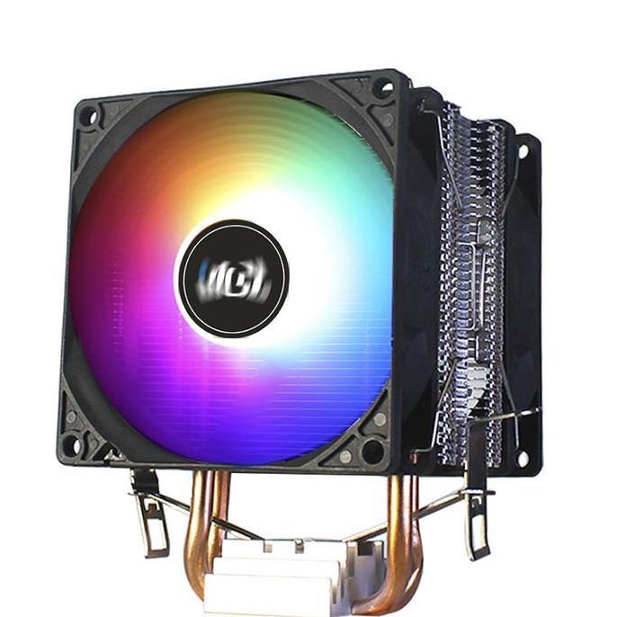 PRATAMASHOPSEMBILAN - SNOWMAN HSF CPU COOLER RGB 2 HEATPIPES 9 CM FAN INTEL AMD - JONSBO