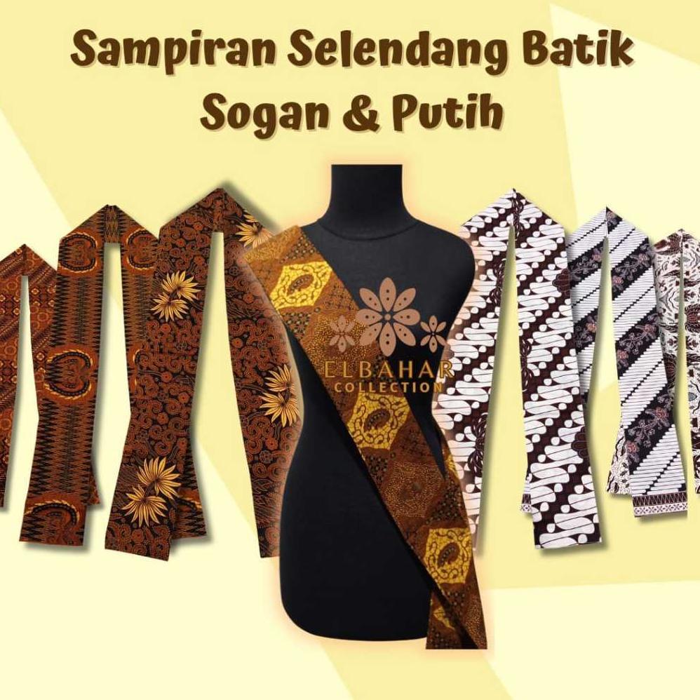Sampiran Selendang Batik Kebaya Bahan Katun Selendang Batik Bahu Kebaya