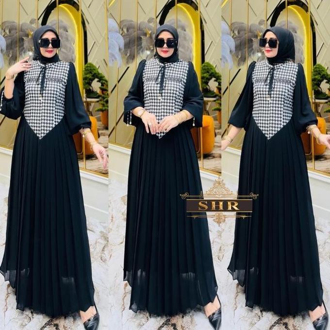 Uffa- Shr TerbaruGamis Rajut Pita Honstood Cantik