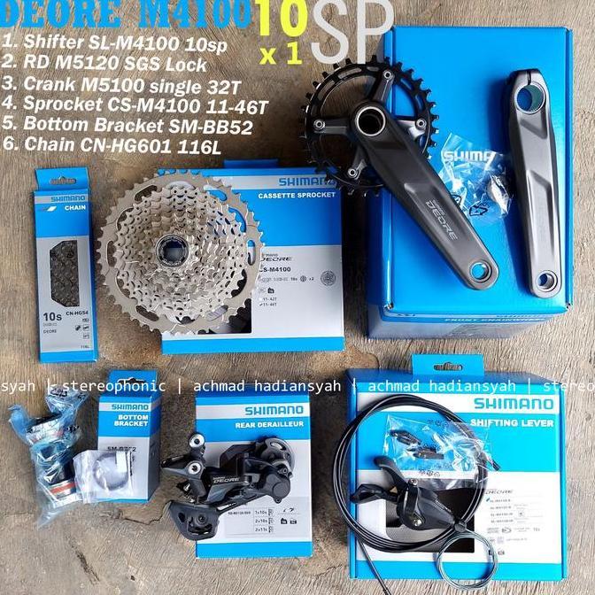 BNIB.. Groupset SHIMANO DEORE M4100 1 x 10 speed Groupset DEORE M4100 1x10sp Groupset M4100 DEORE 1x