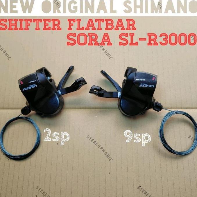 NEW ORIGINAL SHIMANO Shifter SORA Flatbar SL-R3000 2x9SPEED Shifter SORA 2x9SPEED Shifter SORA Flatb