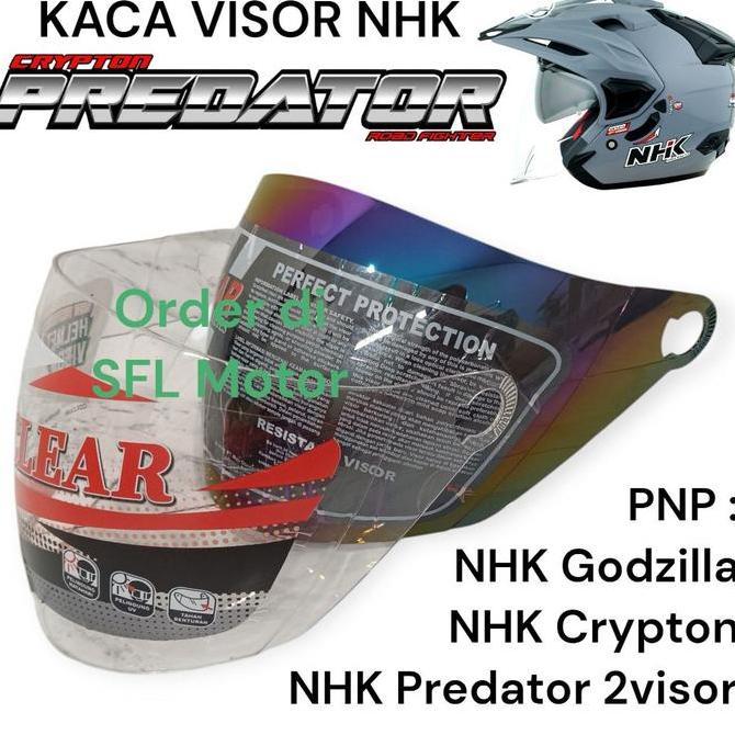 Kaca Visor Helm NHK Predator Double Visor Kaca Helm NHK Crypton 2 Visor
