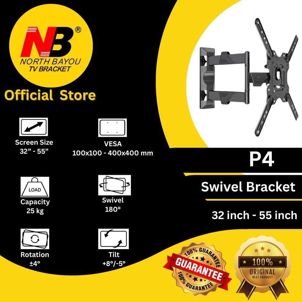 North Bayou NB P4 Bracket Swivel Wall Mount ( 32 inch to 55 inch ) For Display TV LED LCD OLED