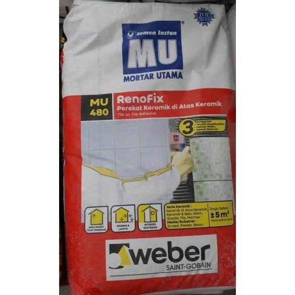 Mortar MU 480 semen instan perekat keramik 25 kg