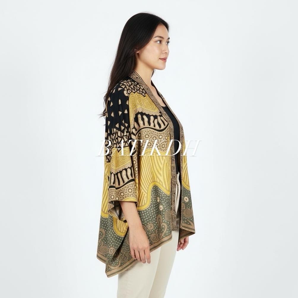 Unik Batikdh Outer Batik Modern Wanita Kekinian Terbaru Jumbo Ld 140 150Cm Bahan Katun Halus Solo