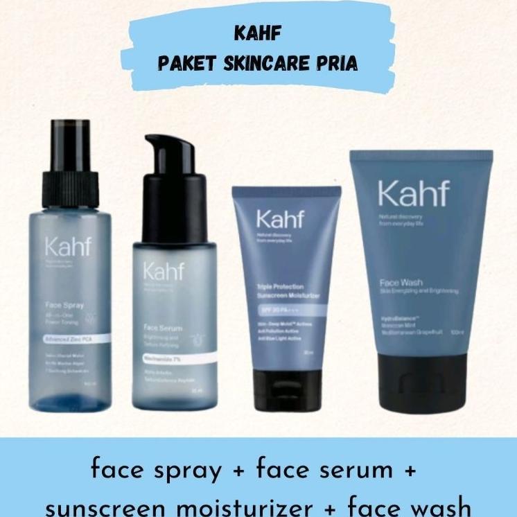 Kahf Paket Lengkap Skincare Pria Full Set | Skincare Kahf 1 Paket Lengkap