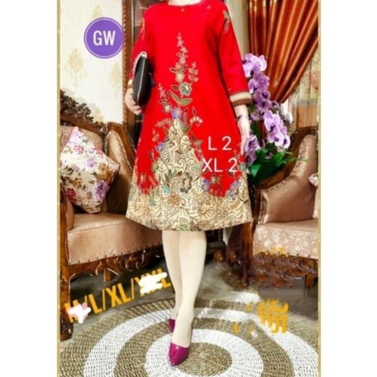 Tahan Lama Dress Batik Modern Jumbo || Dress Batik Imlek 2023 Terbaru || Dress Batik Remaja Model Ke