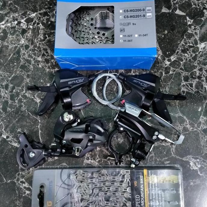 Grupset Shimano Acera M390 Altus M370 3 x 9 Speed Original MTB RB Mini