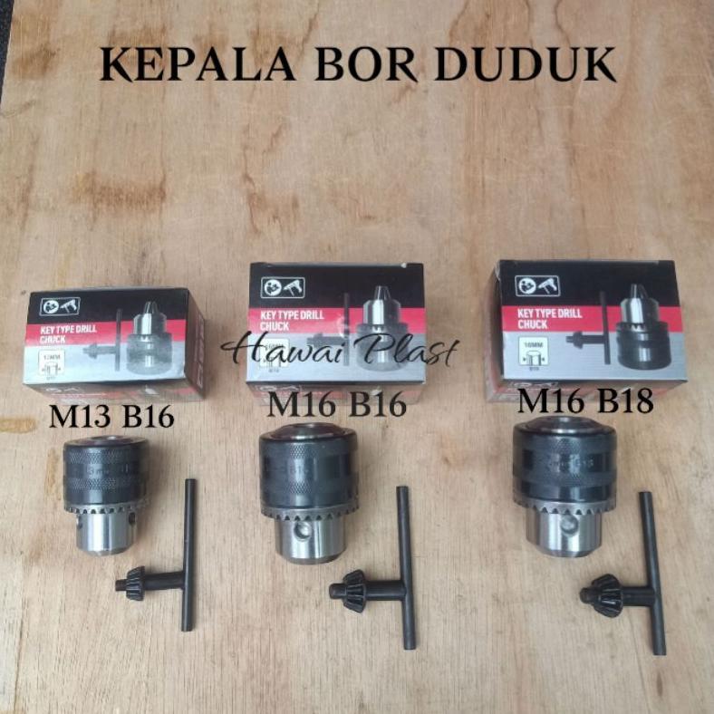 Kepala Bor Duduk 13mm 16mm 18mm TANPA DRAT