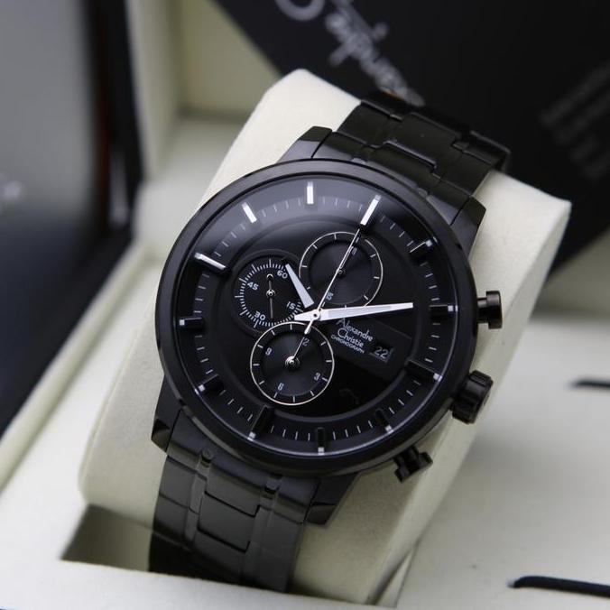 ALEXANDRE CHRISTIE AC 6323 AC6323 PRIA FULL BLACK CHRONOGRAPH ORIGINAL