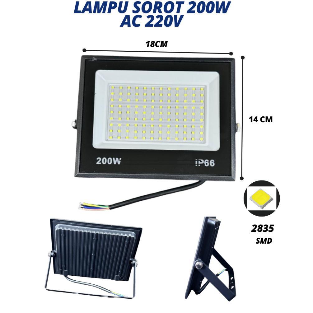 LAMPU SOROT LED TEMBAK 200WATT IP66 OUTDOOR - 220Volt