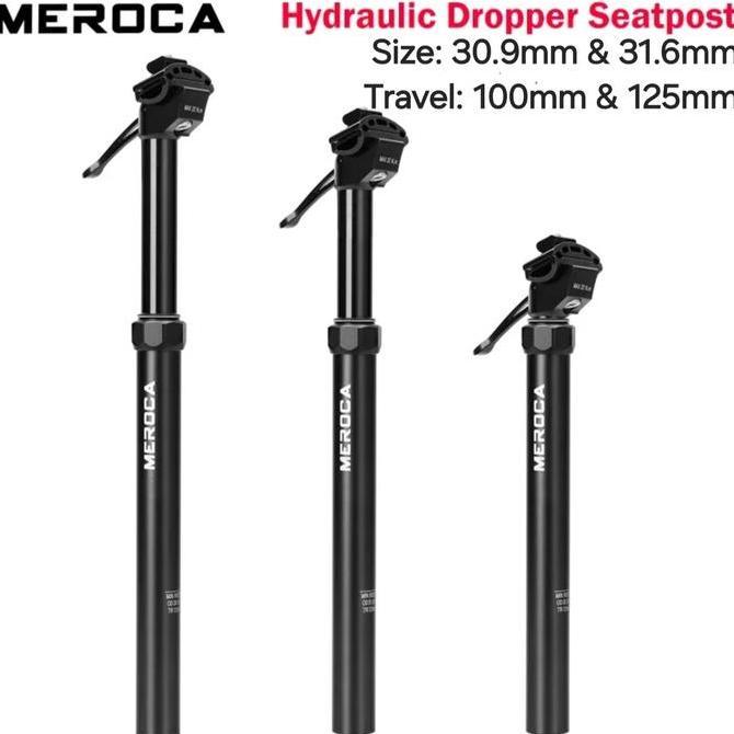 Meroca Dropper Seatpost 30.9mm 31.6mm Hydraulic Hidrolik Seatpost Sepeda