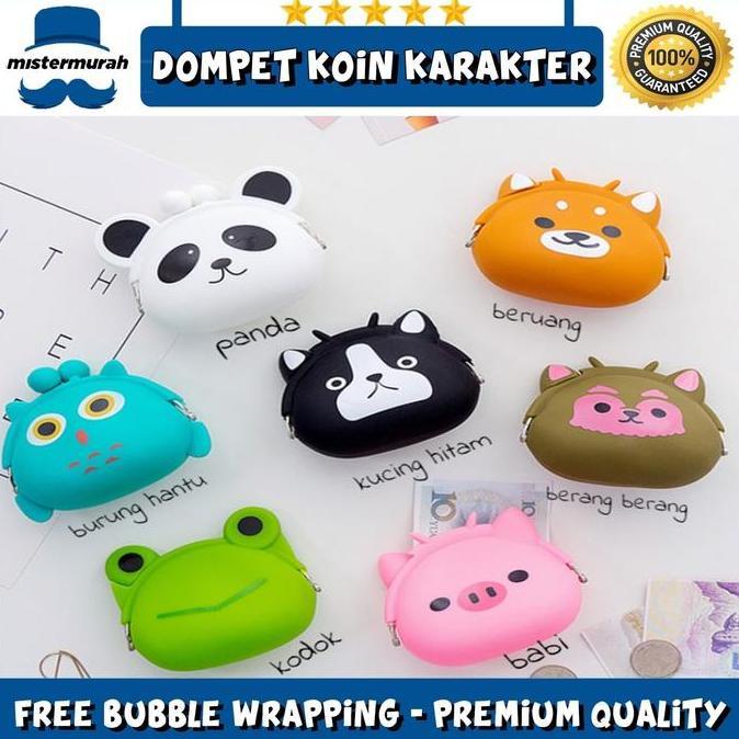DOMPET ANAK KOIN SILICON MINI KARAKTER TRAVEL BAG CARTOON STORAGE LUCU