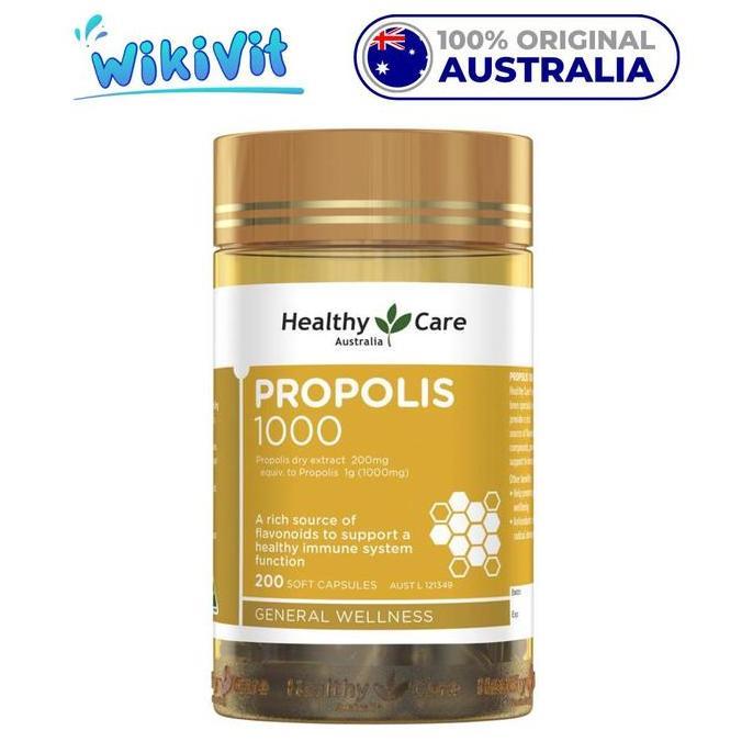 (PROMO) HEALTHY CARE PROPOLIS 1000MG 200 CAPSULES - ORIGINAL AUSTRALIA / PROPOLIS 1000 MG 200 KAPSUL