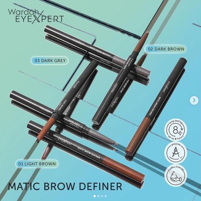 Wardah EyeXpert Matic Brow Definer - Pensil Alis Matic - Pensil Alis Putar - Eyebrow Waterproof