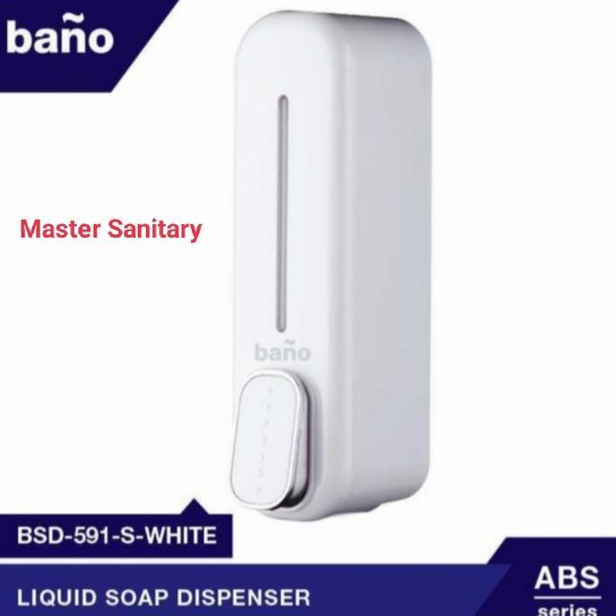 Tempat Sabun Cair Single Bano Warna Putih /Soap Dispenser Sabun Cair