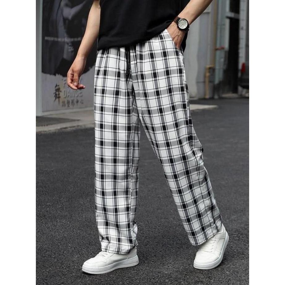 QIVARASHOP_ - CELANA PANJANG FLANEL PRIA CELANA FLANEL MOTIF KOTAK KOTAK TARTAN PANTS