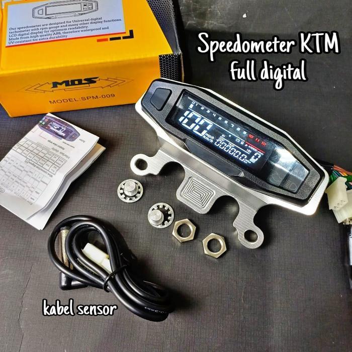 Speedometer Ktm Set Pangkon Cnc Kt3 Digital Ride It Spidometer Ktm Set Kabel Dan Magnid Sensor Digit