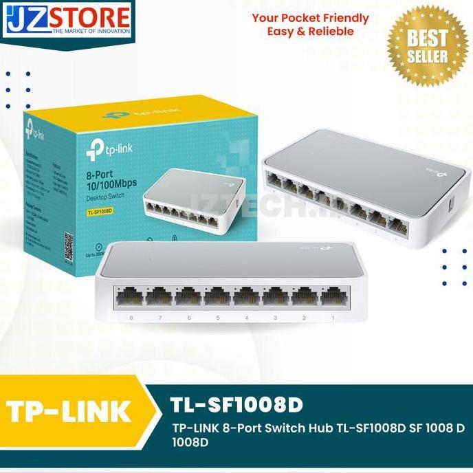 TERBARU - TP-LINK 8-Port Switch Hub TL-SF1008D SF 1008 D 1008D