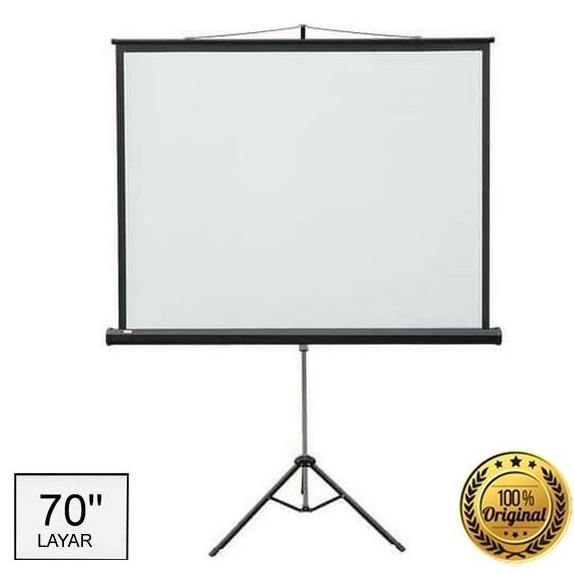 Tripod Screen Projector - Layar Proyektor Tripod 70"