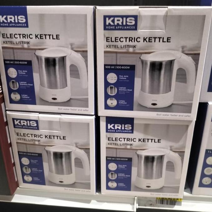 Ready Kris Teko Listrik Dual Volt Kris Electrik Kettle 500 Ml
