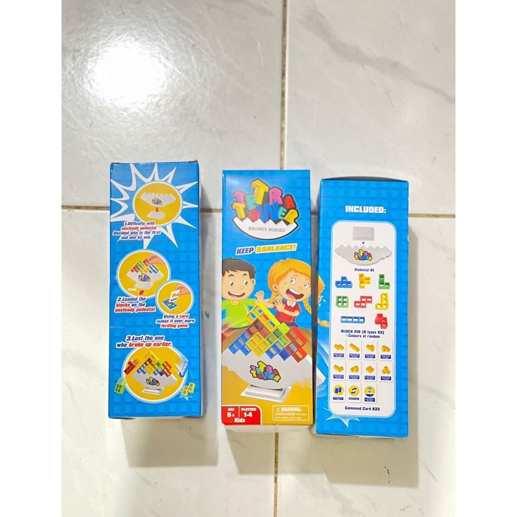 NEW PRODUCT MS - MAINAN EDUKATIF ANAK BALANCING BLOCK TETRIS TETRA TOWER GAMES FUN BALOK SUSUN