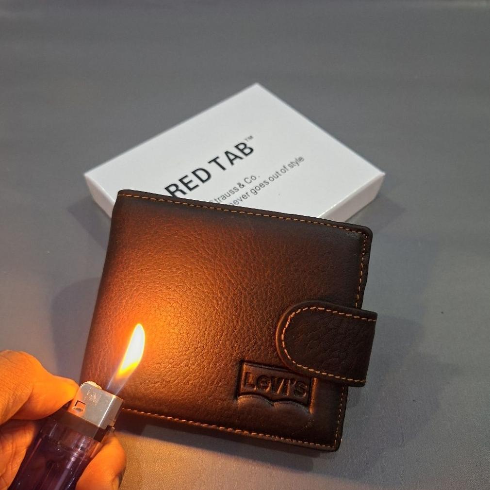 exclusive dompet full kulit asli original magnet klil kancing tutup pria dan wanita