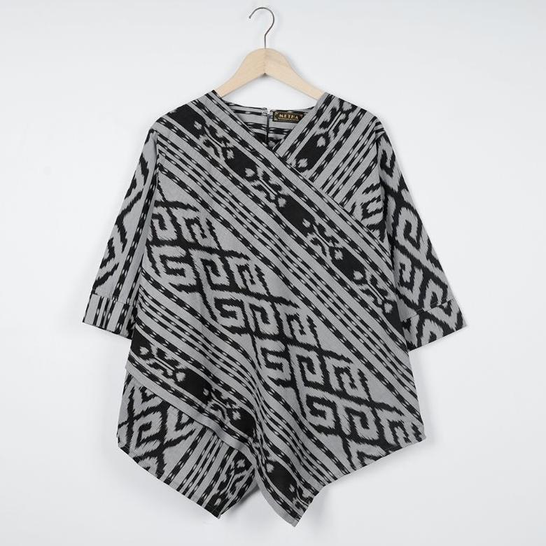 TERLARIS BLUS BATIK JUMBO MOTIF ETNIK LENGAN 7/8 BLOUSE BATIK SONGKET PREMIUM