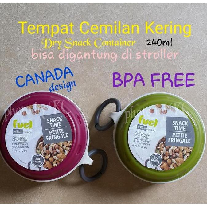 BPA Free CANADA Design Tempat Cemilan Kering Dry Snack Container
