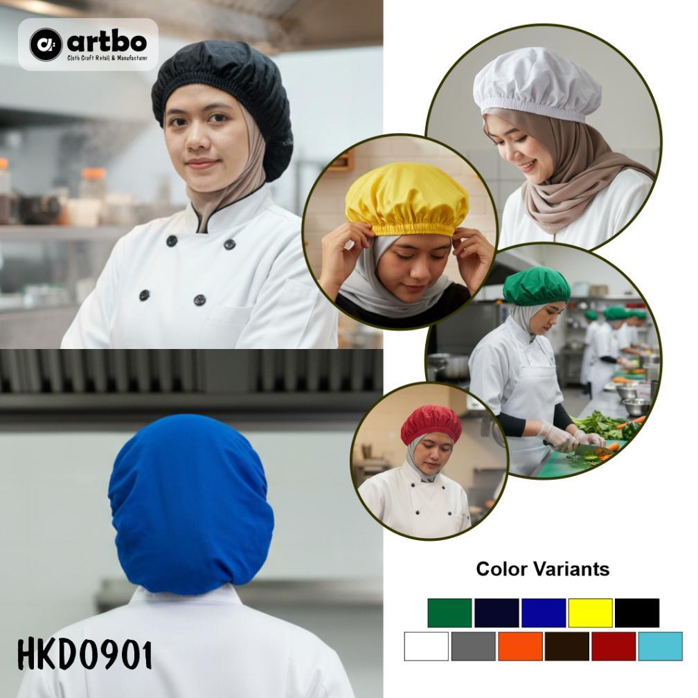 Hairnet Kain Drill Katun / Penutup Kepala / Nurse Cap / Mob Cap